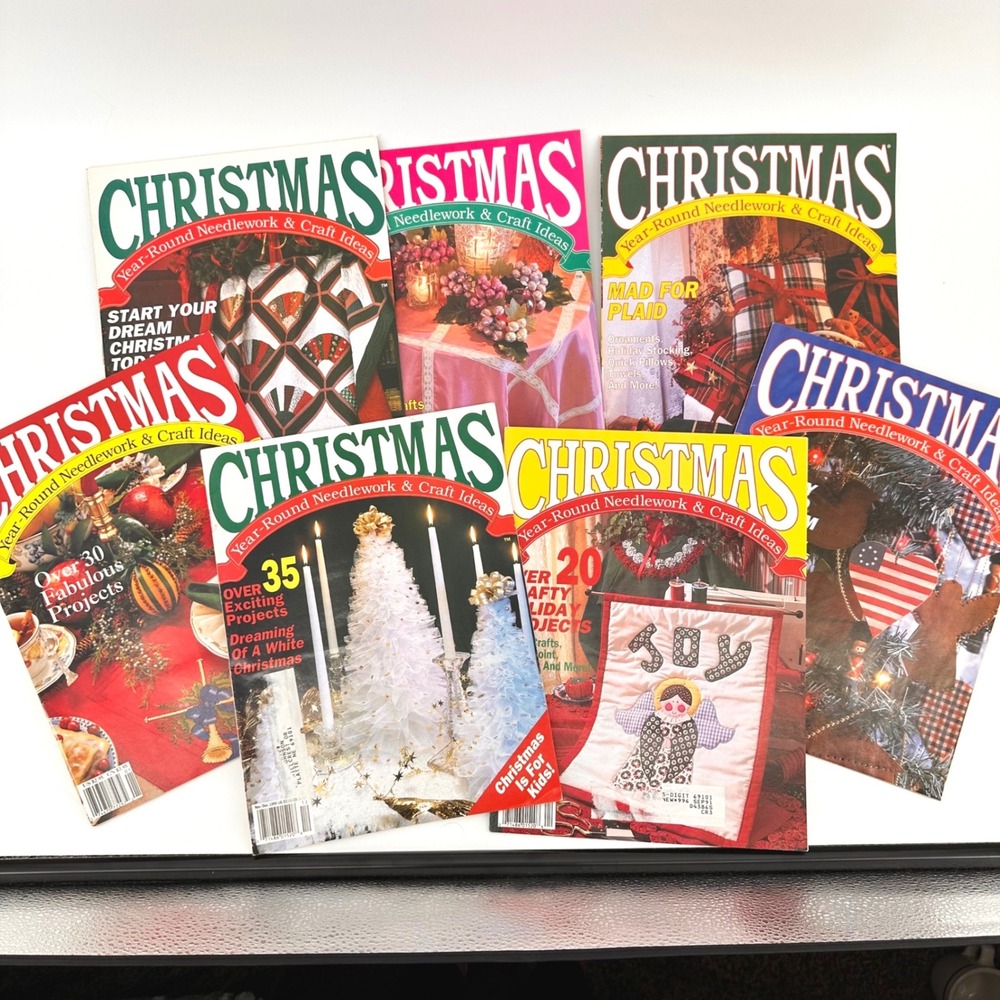Vintage Christmas Year-Round Needlework & Craft Ideas Magazines 1990-91 7 Issues